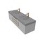 Castello Usa Thames 60-inch Gray Vanity Set with Gray Top and Gold Handles CB-MC-60G-GLD-20146-GR - alternate 3